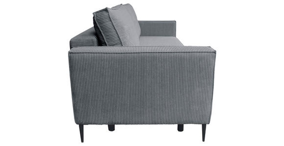 SCHLAFSOFA Cord Dunkelgrau - Dunkelgrau/Schwarz, KONVENTIONELL, Textil/Metall (222/93/98cm) - Carryhome