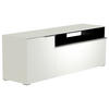 LOWBOARD Weiss, Alufarben  160/58/45 cm  - Weiss/Alufarben, Design, Glas/Holzwerkstoff (160/58/45cm) - Moderano