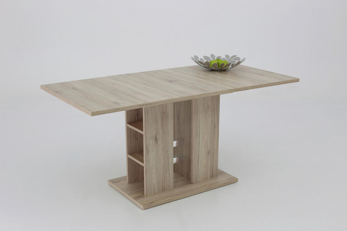 AUSZIEHTISCH Eichefarben rechteckig  ausziehbar  - Eichefarben, Basics, Holzwerkstoff (120-160/76/80cm) - MID.YOU