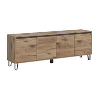 LOWBOARD BALTON  in 184/64/40 cm  - Eiche dunkel, Design, Holzwerkstoff/Metall (184/64/40cm) - MID.YOU