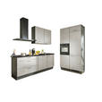 ECKKÜCHE XO 10 220/120 cm  in Graphitfarben, Schwarz, Sandfarben  - Sandfarben/Chromfarben, Design, Holzwerkstoff/Metall (220/120cm) - Xora