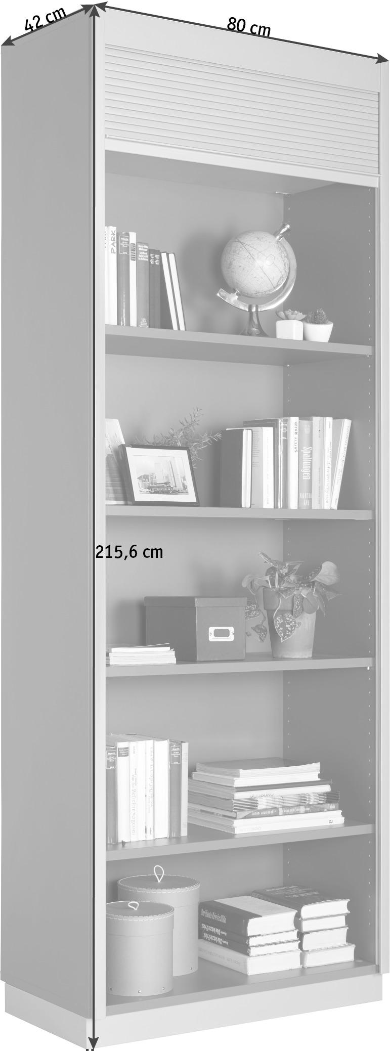 AKTENSCHRANK Graphitfarben, Alufarben  - Alufarben/Graphitfarben, KONVENTIONELL, Holzwerkstoff (80/215,6/42cm) - Venda