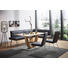 ECKBANK Mikrofaser Wildeiche massiv Anthrazit, Edelstahlfarben, Eichefarben - Edelstahlfarben/Eichefarben, Design, Holz/Textil (230/161cm) - Dieter Knoll ECKBANK Mikrofaser Wildeiche massiv Anthrazit, Edelstahlfarben, Eichefarben - Edelstahlfarben/Eichefarben, Design, Holz/Textil (230/161cm) - Dieter Knoll