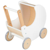PUPPENWAGEN - Naturfarben/Weiß, Trend, Holz (46/27/44cm) - My Baby Lou