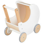 PUPPENWAGEN  - Naturfarben/Weiß, Trend, Holz (46/27/44cm) - My Baby Lou