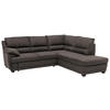ECKSOFA in Mikrofaser Braun  - Schwarz/Braun, Design, Kunststoff/Textil (245/225cm) - Livetastic