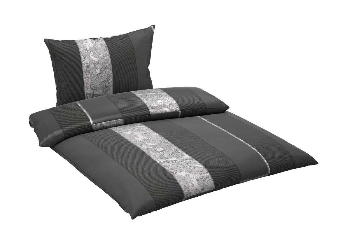 POVLEČENÍ, satén, antracitová, 140/200 cm - antracitová, Design, textil (140/200cm) - Dieter Knoll