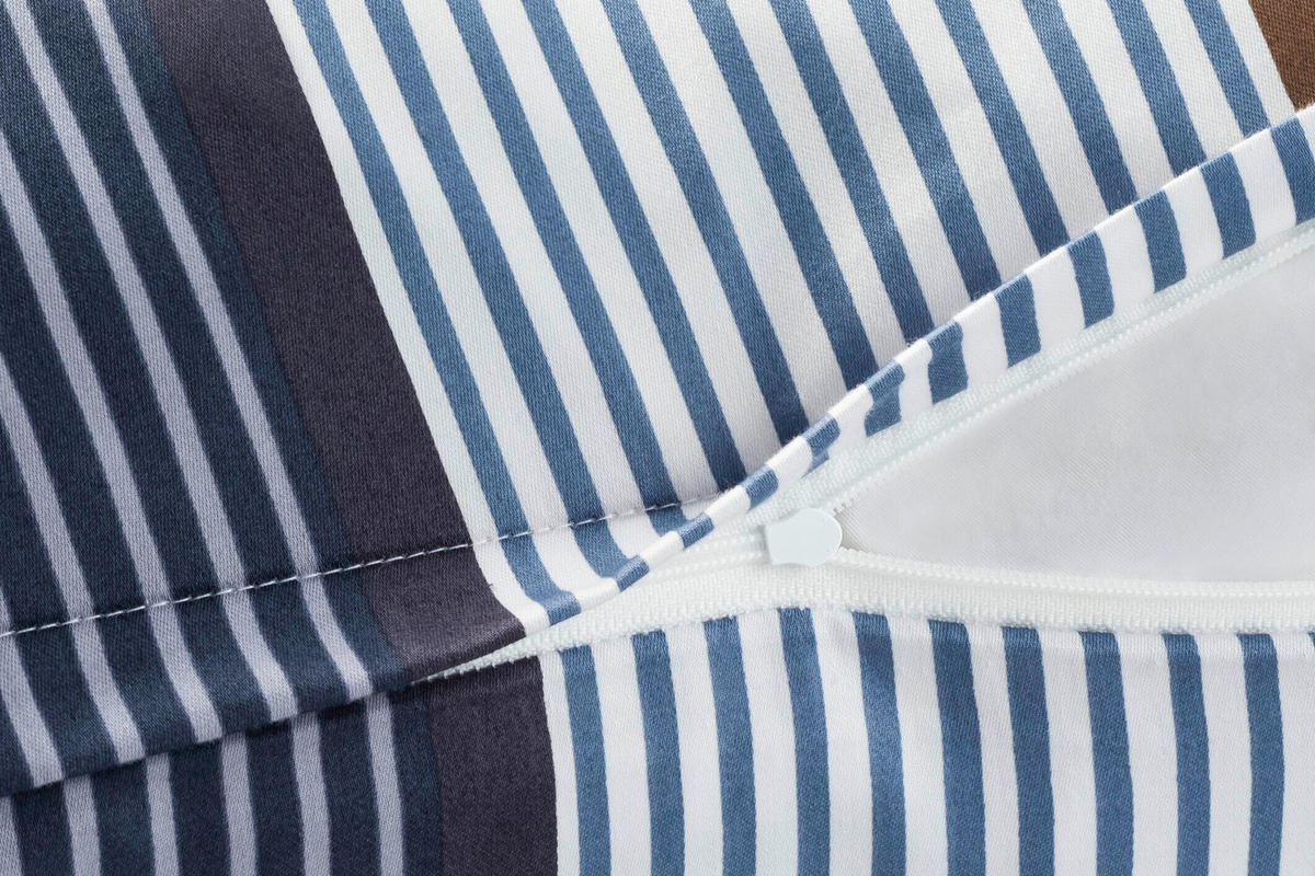 BETTWÄSCHE 3-teilig JOOP! CORNFLOWER STRIPES Jersey 200/200 cm  - Dunkelblau, Basics, Textil (200/200cm) - Joop!