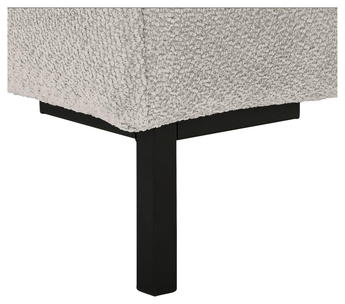 ECKSOFA Naturfarben Webstoff  - Schwarz/Naturfarben, KONVENTIONELL, Textil/Metall (292/192cm) - Carryhome