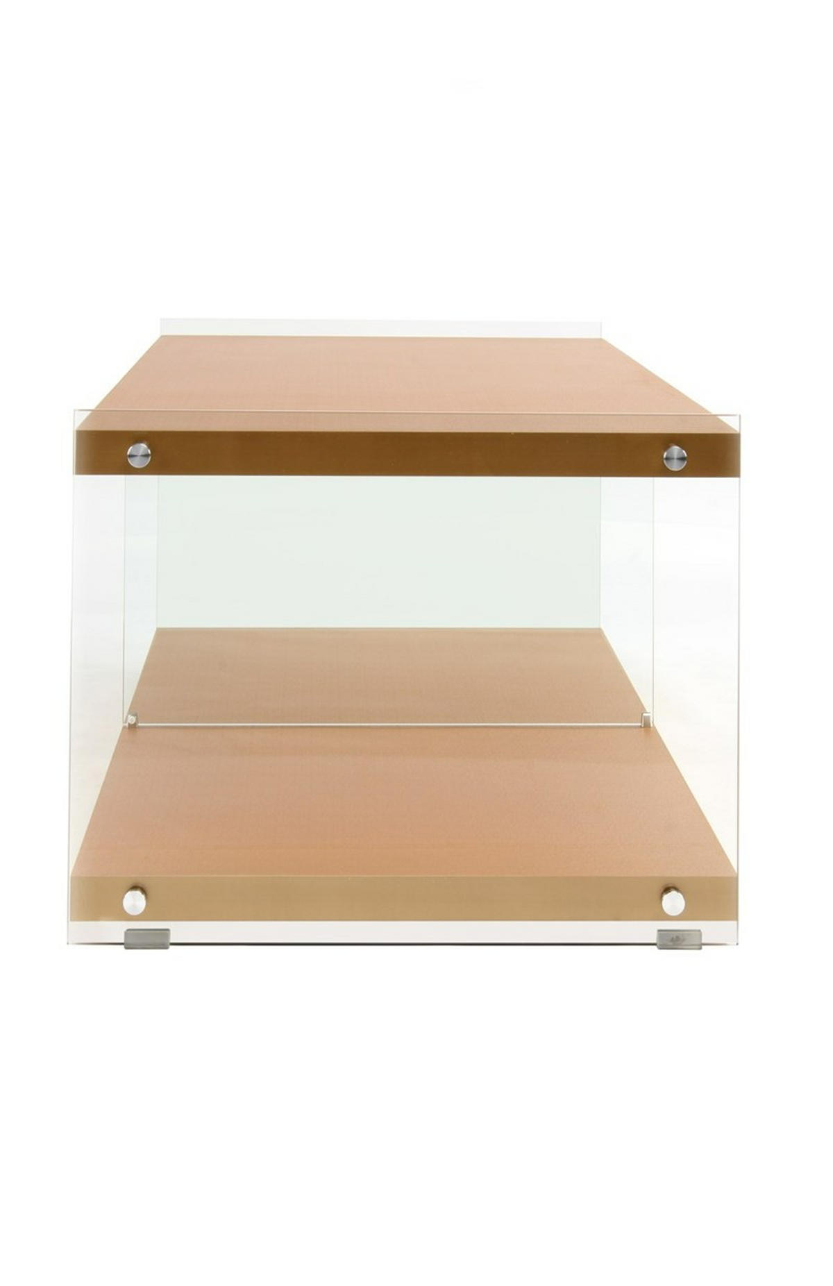 BEISTELLTISCH in Holz, Glas 120/45/60 cm  - Goldfarben, Design, Glas/Holz (120/45/60cm) - Kayoom