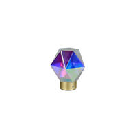 AKKU-TISCHLEUCHTE Stavro 16/17,5 cm   - Goldfarben/Multicolor, LIFESTYLE, Glas/Metall (16/17,5cm)