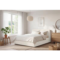 POLSTERBETT 140/200 cm  Creme  - Creme/Schwarz, Modern, Holz/Kunststoff (140/200cm) - Livetastic