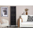 VITRINE in Schwarz  - Schwarz, Design, Glas/Metall (50/180/35cm) - Xora