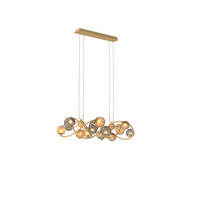LED-HÄNGELEUCHTE Metz 60/150 cm   - Goldfarben, Design, Glas/Metall (60/150cm) - Wofi