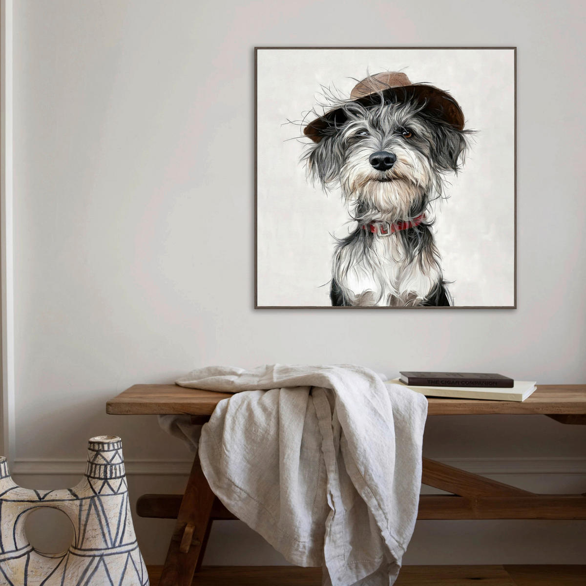 ÖLGEMÄLDE Tiere 55/55 cm  - Dunkelbraun/Multicolor, LIFESTYLE, Holz/Kunststoff (55/55cm) - Monee