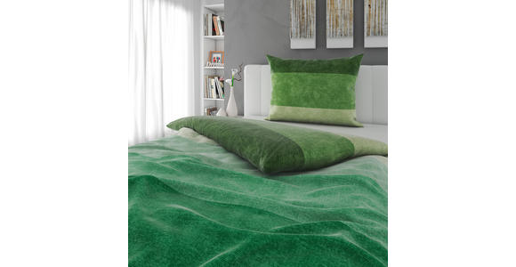 BETTWÄSCHE Satin 140/200 cm  - Grün, KONVENTIONELL, Textil (140/200cm) - Novel