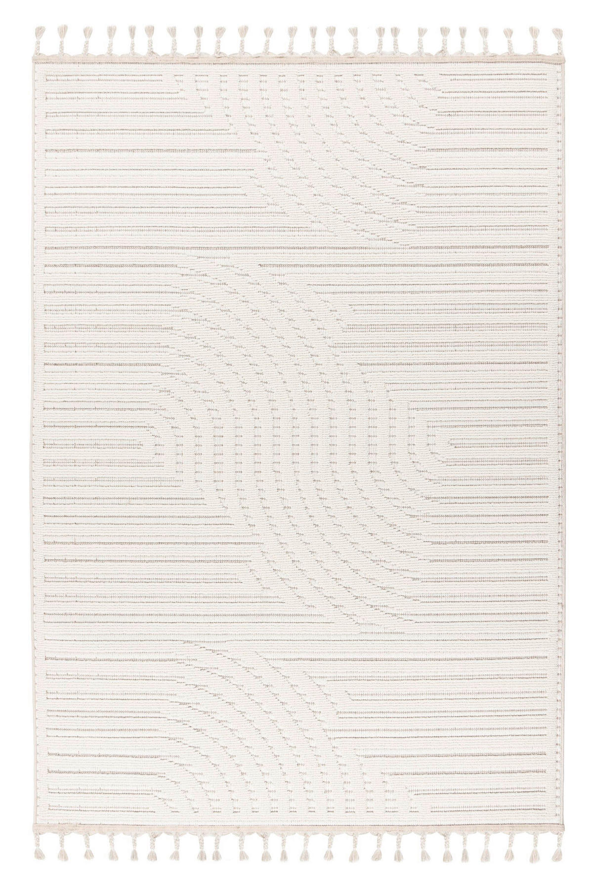 FLACHWEBETEPPICH 160/230 cm Elfenbein  - Elfenbein, Basics, Textil (160/230cm) - Kayoom