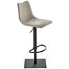 BARHOCKER in Metall, Textil Schlammfarben, Hellgrau  - Schlammfarben/Hellgrau, Design, Textil/Metall (43/85-110/50cm)