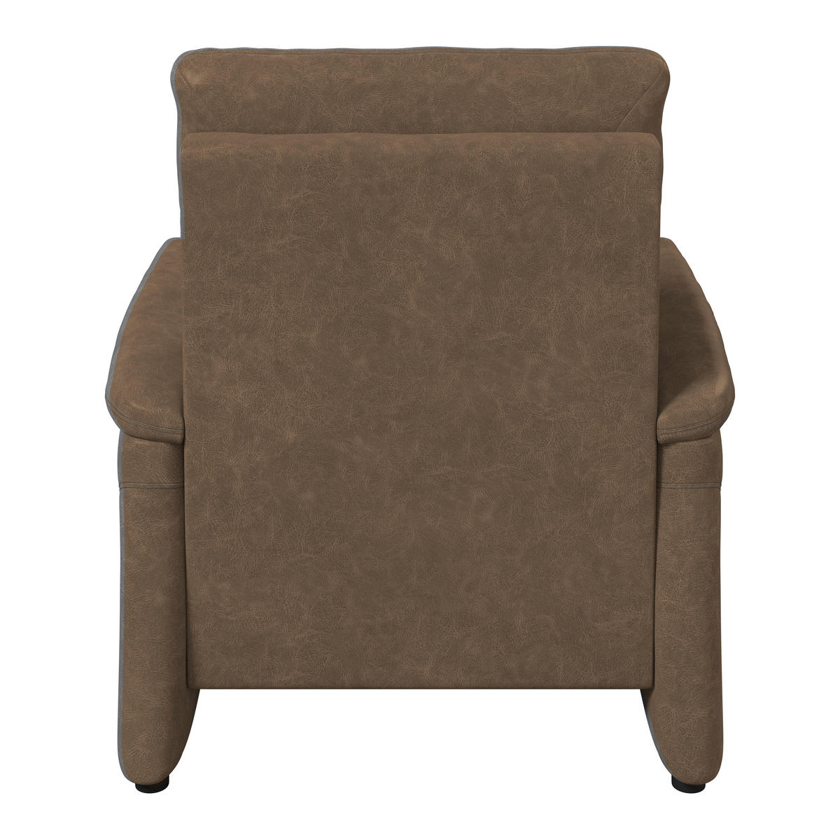 SESSEL Mikrofaser Braun  - Schwarz/Braun, Konventionell, Kunststoff/Textil (104/98/91cm) - Elegando