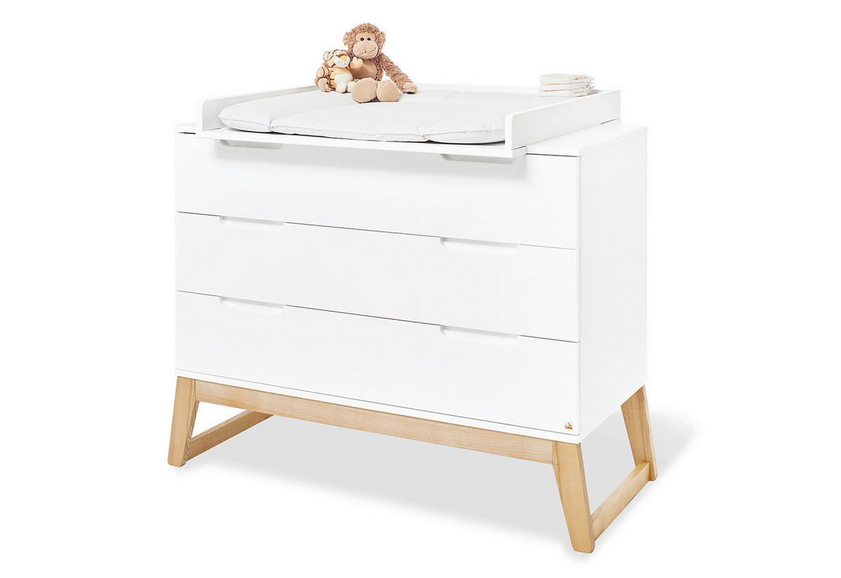 BABYZIMMER BRIDGE  - Eschefarben/Weiß, Design, Holz/Holzwerkstoff - Pinolino