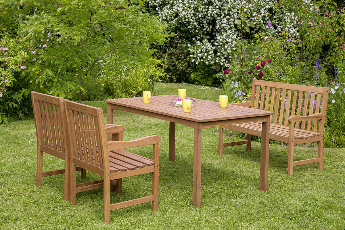 GARTENBANK 107/89/58 cm  in Naturfarben  - Naturfarben, Basics, Holz (107/89/58cm) - Gardenson