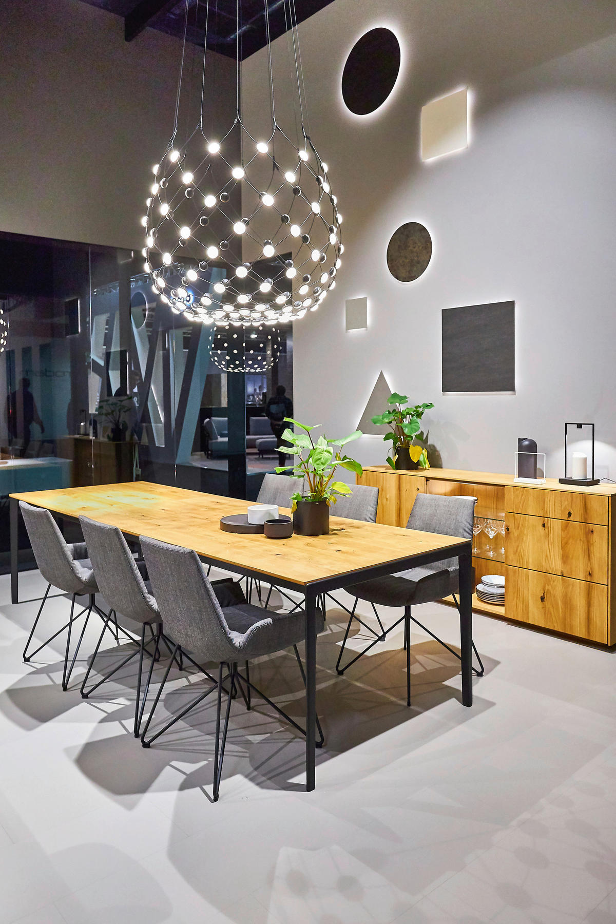 ESSTISCH in Holz, Metall 160-260/100/75 cm  - Wildeiche/Schwarz, Design, Holz/Metall (160-260/100/75cm) - TEAM 7