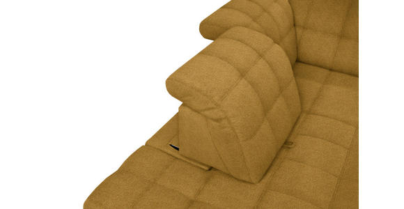 ECKSOFA in Webstoff Currygelb 297/216 cm - Currygelb/Schwarz, Design, Holz/Textil (297/216cm) - Xora