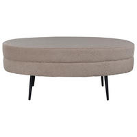 BÄNK i metall, textil svart, beige  - beige/svart, Design, metall/textil (100/41/40cm) - Livetastic