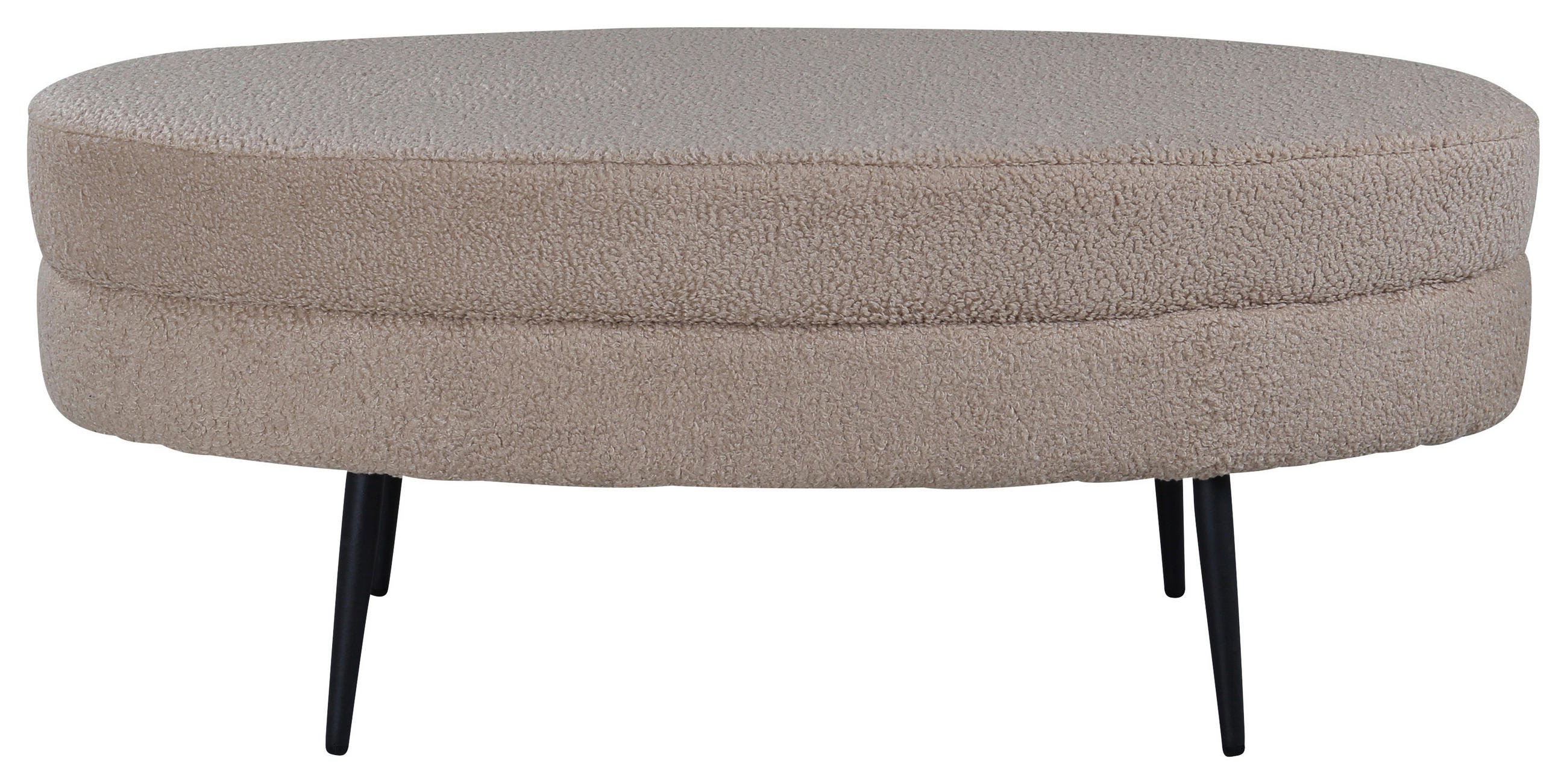Livetastic Hockerbank Schwarz, Beige 100x41x40 cm