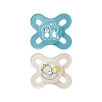 SCHNULLER 0 Monat(e)  - Blau/Rosa, Basics, Kunststoff (6,9/14,5/4,7cm) - MAM