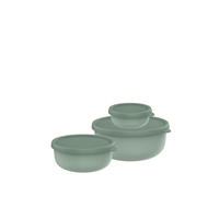 VORRATSDOSENSET 3-teilig  - Salbeigrün, KONVENTIONELL (19,6/19,4/8,3cm) - Mepal
