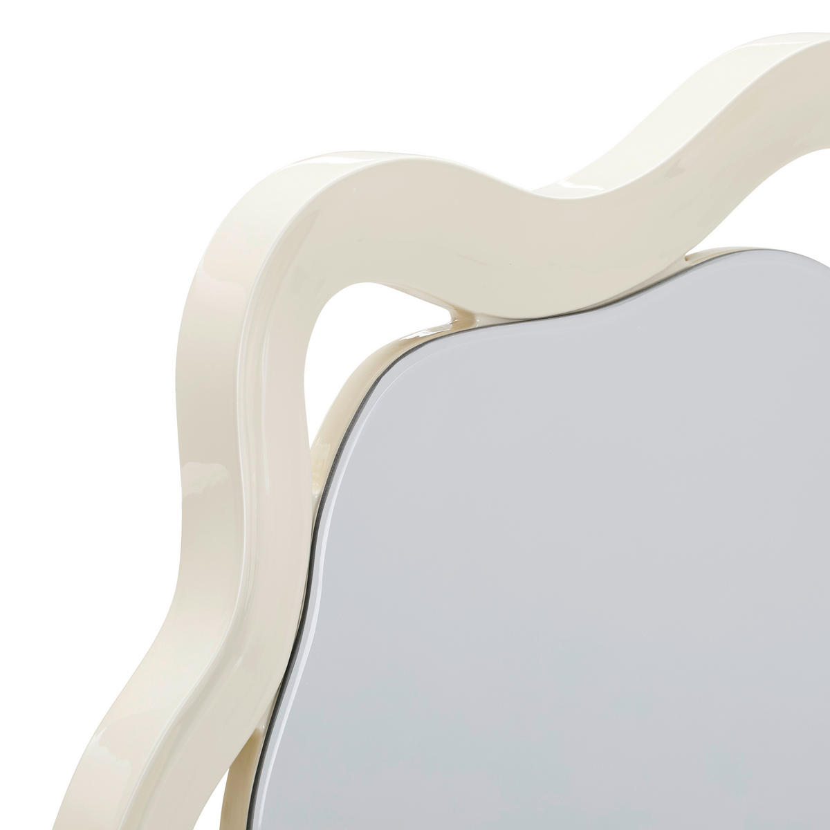 WANDSPIEGEL 50/63/3,8 cm  - Weiß Hochglanz, Design, Glas/Holzwerkstoff (50/63/3,8cm) - Novel