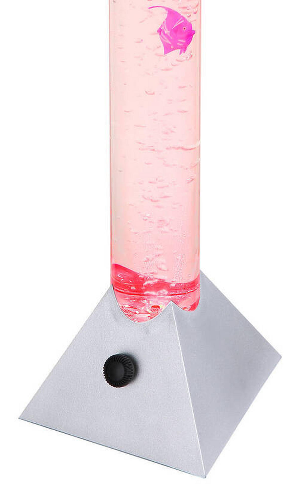 LAMPADAR CU LED - argintiu/străveziu, Basics, plastic (19/19/90cm) - Globo