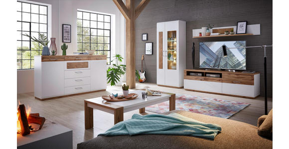 SIDEBOARD 175/99/43 cm - Chromfarben/Eichefarben, KONVENTIONELL, Holzwerkstoff/Metall (175/99/43cm) - Xora