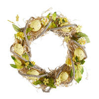 FRÜHLINGSKRANZ  - Gelb, LIFESTYLE, Holz/Holzwerkstoff (30cm)