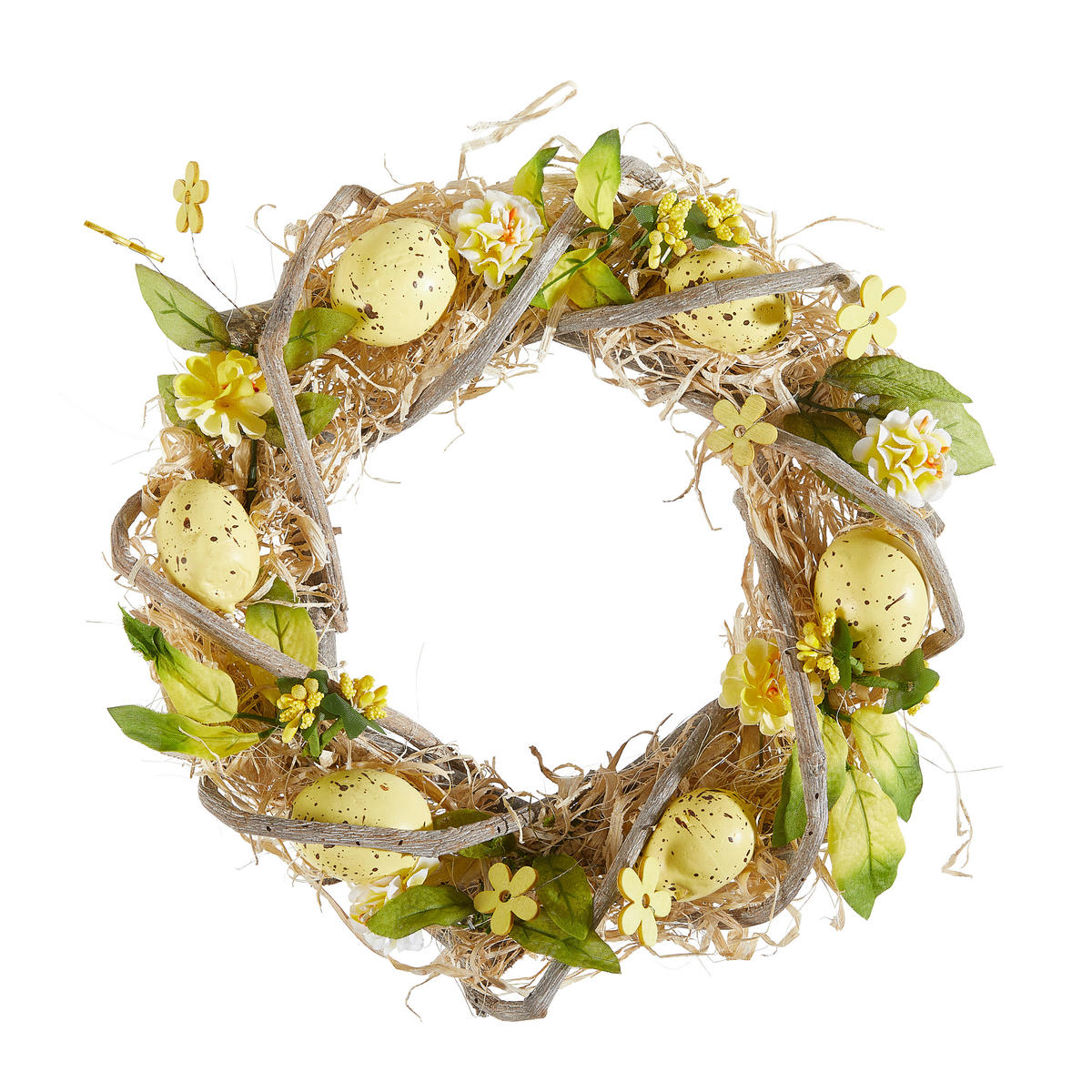 FRÜHLINGSKRANZ  - Gelb, LIFESTYLE, Holz/Holzwerkstoff (30cm)