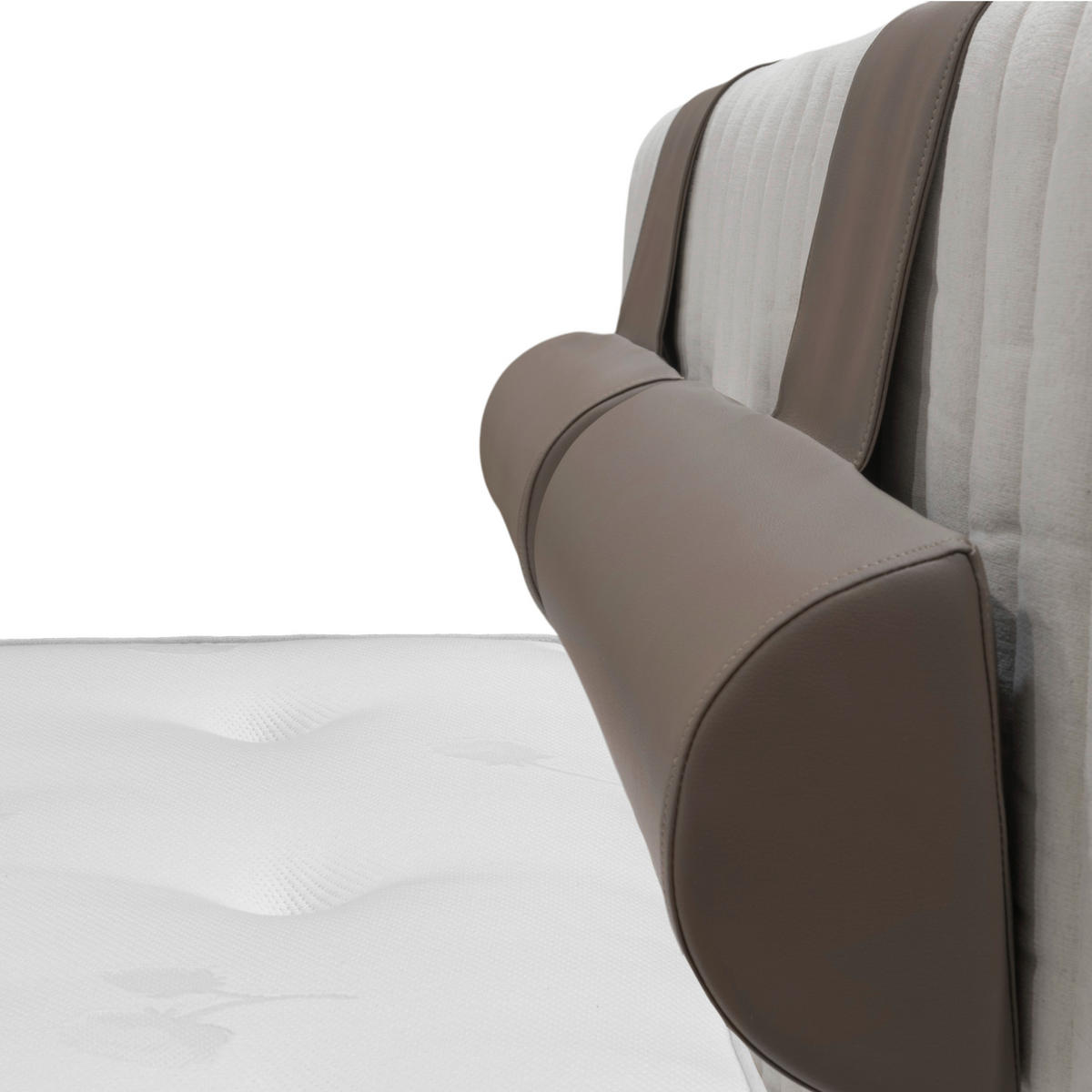 KONTINENTALSÄNG 160/200 cm  i brun, beige  - beige/brun, Klassisk, metall/trä (160/200cm) - Cassando