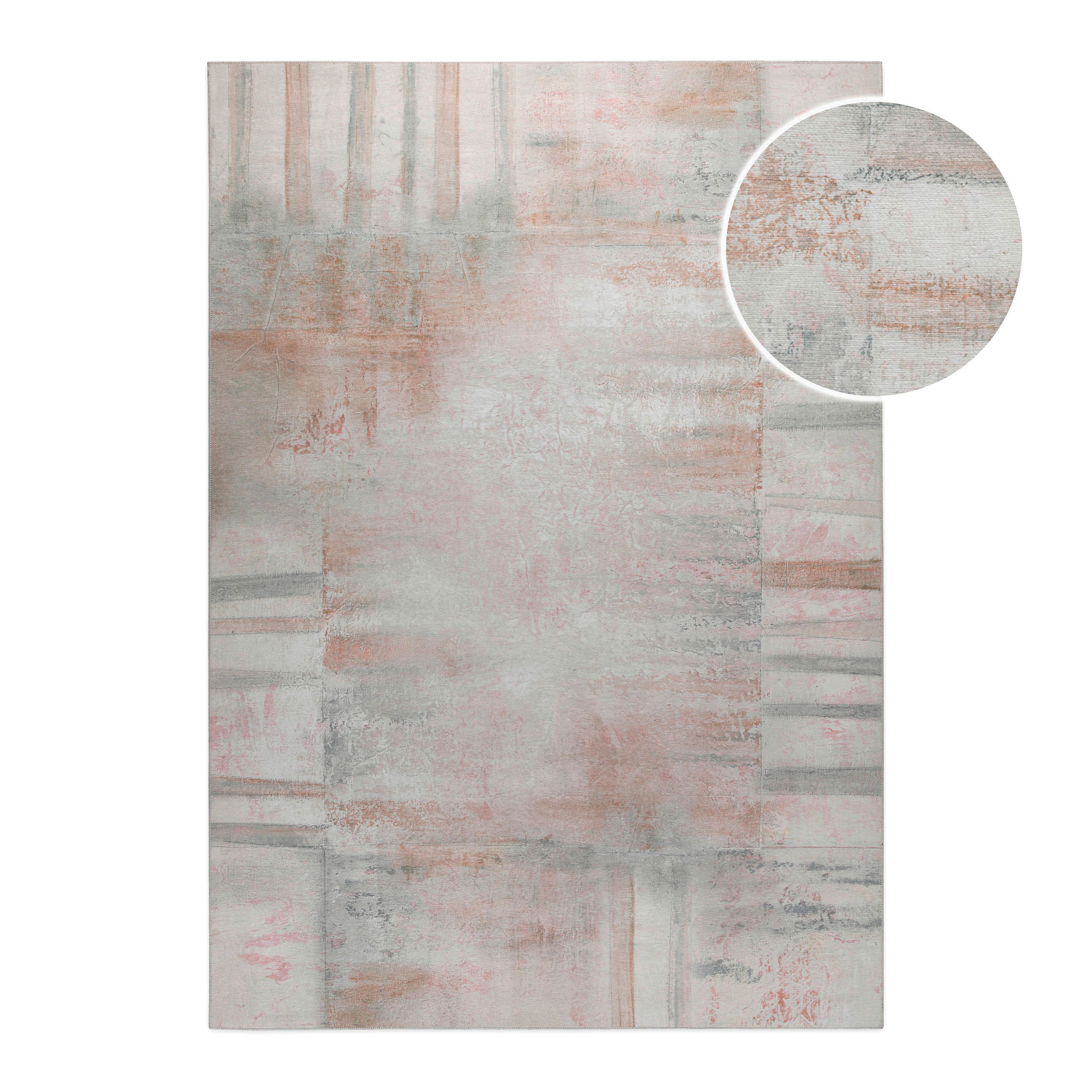 FLACHWEBETEPPICH  Wohnzimmer 70/120 cm Maui Grau, Altrosa, Greige rechteckig  - Greige/Altrosa, KONVENTIONELL, Textil (70/120cm) - Esprit