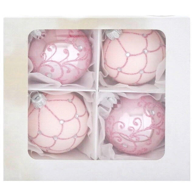 CHRISTBAUMKUGEL-SET 6 cm  - Pink, LIFESTYLE, Glas/Metall (6cm) - X-Mas