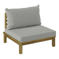 LOUNGE SREDNJI DIO  boje bagrema, sivo-bež   - boje bagrema/sivo-bež, Natur, drvo/tekstil (75/59/75cm) - Ambia Garden