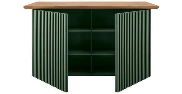 KÜCHENINSEL in Grün - Eichefarben/Grün, Basics, Holz/Holzwerkstoff (160/88/90cm) - Xora
