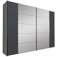 SCHWEBETÜRENSCHRANK 298/240/68 cm,  in Anthrazit, Dunkelgrau, 2 Tür(en)  - Dunkelgrau/Anthrazit, Basics, Glas/Holzwerkstoff (298/240/68cm) - Dieter Knoll