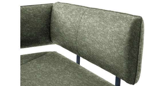 ECKBANK 180/140 cm in Grün, Schwarz - Schwarz/Grün, MODERN, Textil/Metall (180/140cm) - Cantus