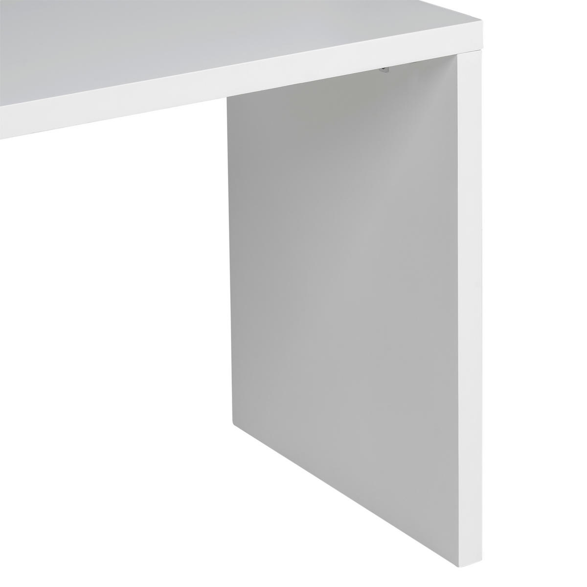 KOTNA PISALNA MIZA leseni material bela  - bela, Moderno, leseni material (150/76/120cm) - MID.YOU