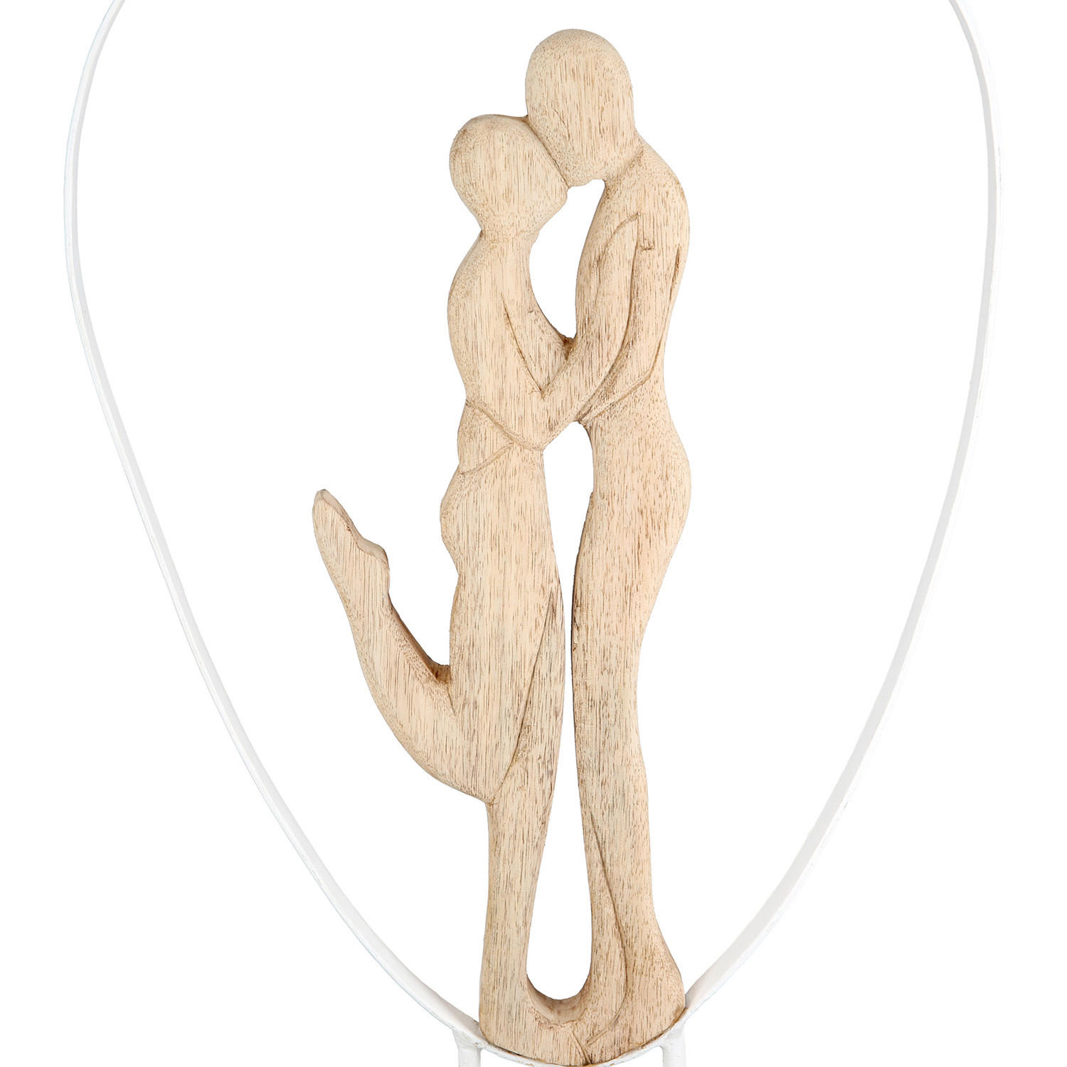 SKULPTUR - Beigebraun, Basics, Holz/Metall (32/55/9cm)