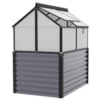 FRÜHBEETKASTEN - Schwarz/Grau, Basics, Glas/Metall (83/135,1/121,6cm)