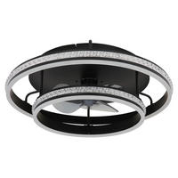 STROPNI VENTILATOR   //2700-6000 K// - siva/črna, Design, kovina/umetna masa (60/20cm) - Globo