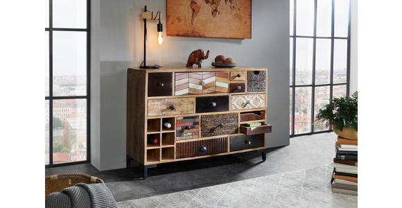 KOMMODE in 115/80/35 cm - Multicolor/Schwarz, LIFESTYLE, Keramik/Holz (115/80/35cm) - Landscape