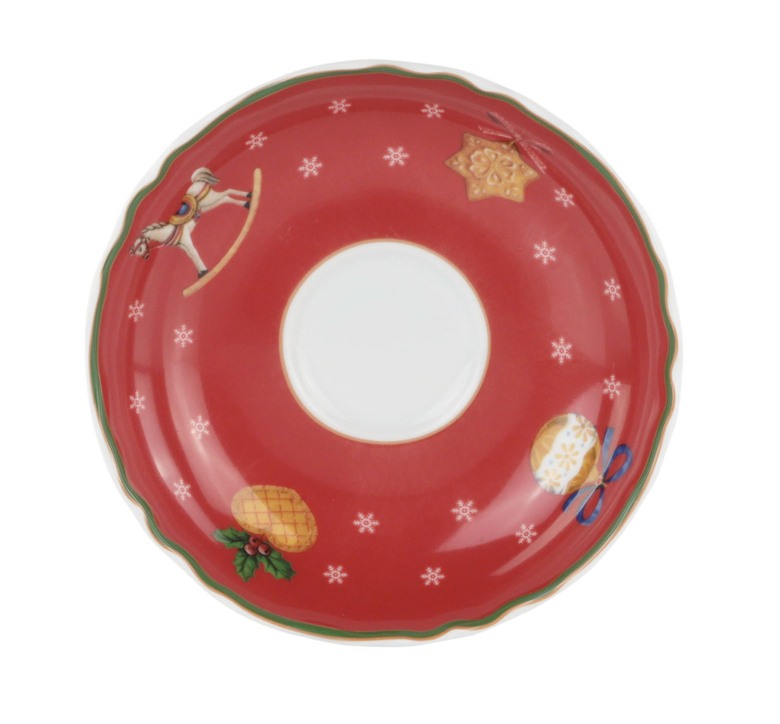 UNTERTASSE 15 cm  - Rot/Weiß, KONVENTIONELL, Keramik (15cm) - X-Mas