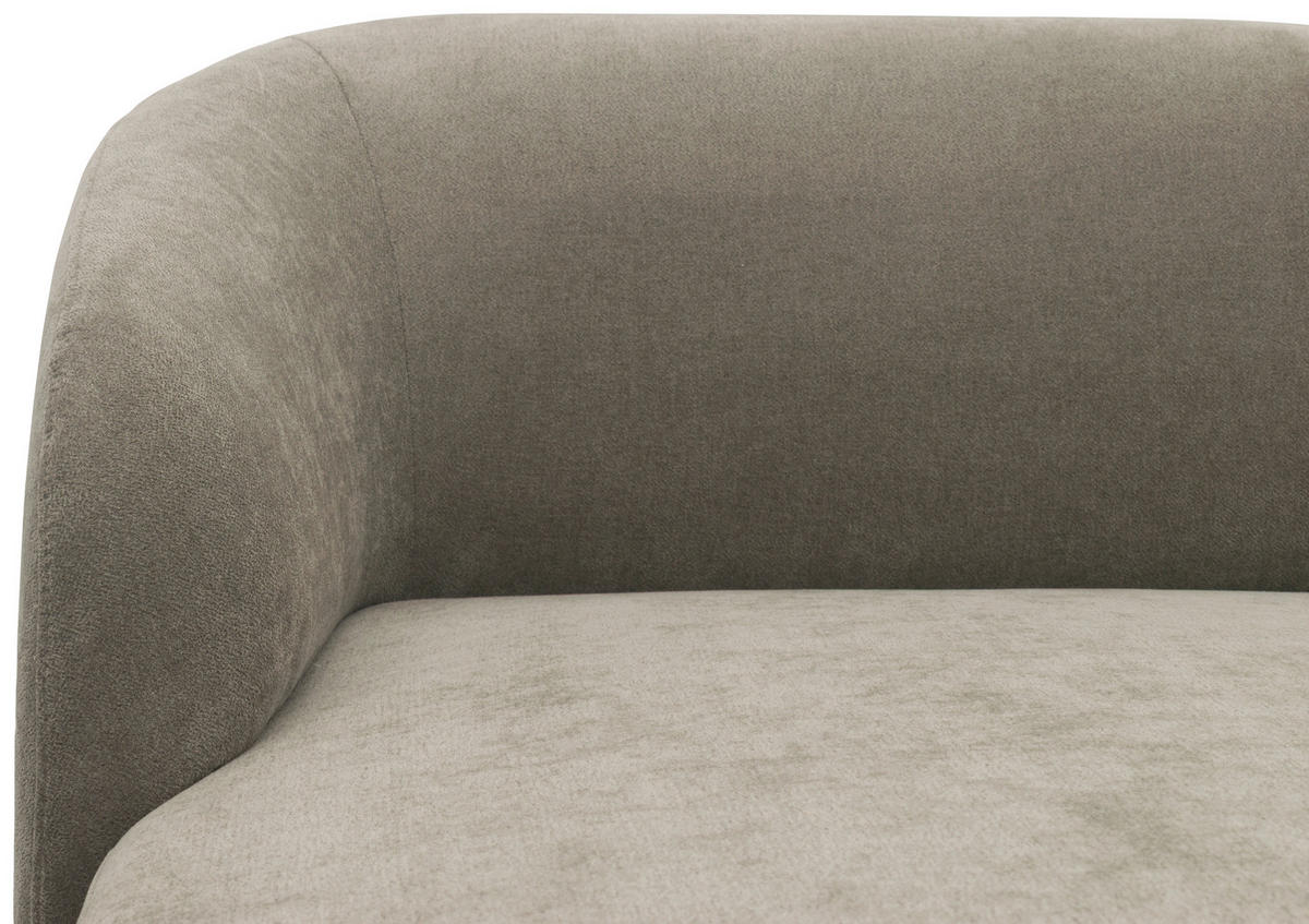 ECKSOFA 100 033 Taupe Webstoff Rücken echt  - Taupe/Schwarz, MODERN, Kunststoff/Textil (148/230cm) - Livetastic